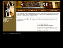 Tablet Screenshot of duplainvilleclocks.com